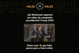 Vídeo é editado para fazer crer que Bolsonaro aparece em propaganda eleitoral de Trump