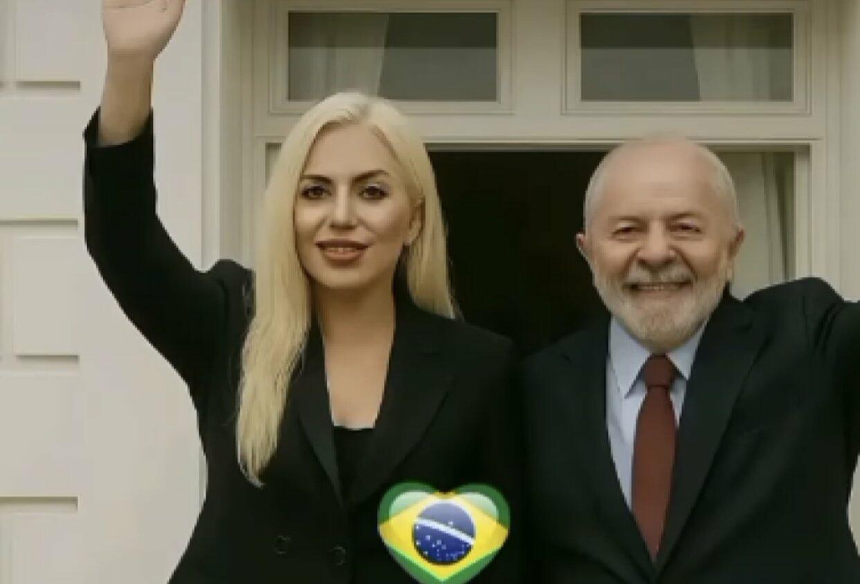 Posts usam foto gerada por IA para inventar encontro entre Lula e Lady Gaga