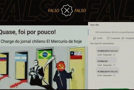 El diario chileno El Mercurio no ha publicado una caricatura en la que Bolsonaro prohíbe el comunismo en Brasil