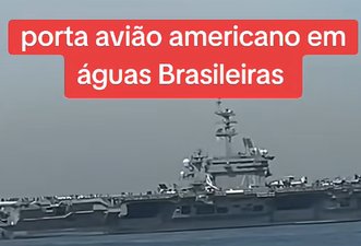 É de 2024 vídeo que mostra porta-aviões americano no litoral brasileiro