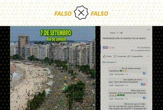 Foto de 2016 é atribuída em posts a ato bolsonarista de 7 de setembro no RJ