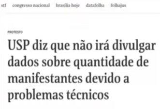 É falso que Folha noticiou que USP não iria divulgar dados de público de ato pró-anistia em SP