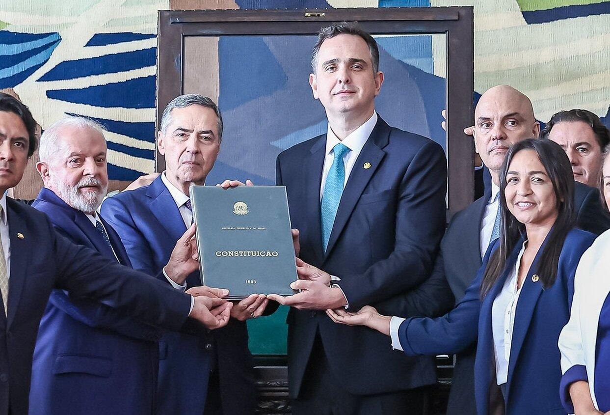 Em ato no Congresso, chefes de Poderes dizem que desinformação insuflou o 8 de Janeiro