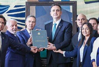 Em ato no Congresso, chefes de Poderes dizem que desinformação insuflou o 8 de Janeiro