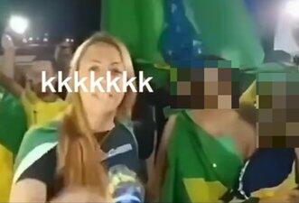 Vídeos não mostram Débora dos Santos incitando golpe de Estado