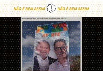Posts usam banner do Avante para dar a entender que Zema apoiou Lula em 2022