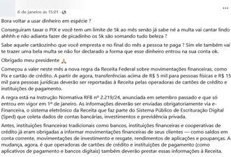 É falso que Pix acima de R$ 5.000 será taxado pela Receita Federal