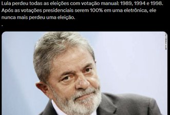 É falso que Lula só venceu eleições após adoção das urnas eletrônicas