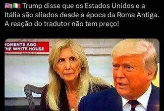 Trump não disse que EUA e Itália são aliados desde o Império Romano