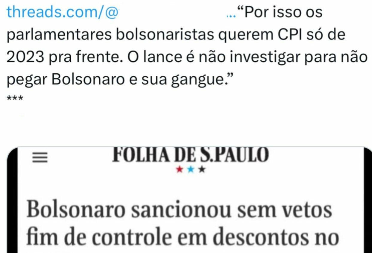 Não é verdade que oposição quer investigar fraudes no INSS ocorridas apenas a partir de 2023