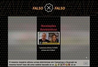 É falso que um único mesário ‘ativou’ 5.000 urnas em cidades paulistas