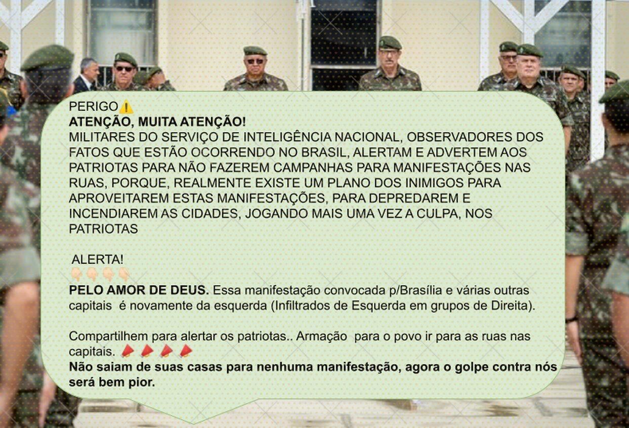 Sem Bolsonaro, celebração de golpe de 1964 no WhatsApp cai pela metade