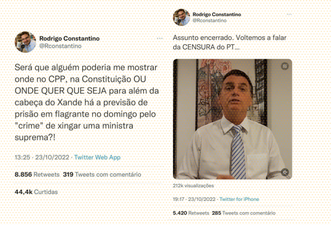 O antes e depois de bolsonaristas nas redes sobre Roberto Jefferson