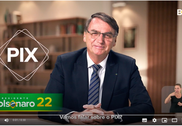 Bolsonaro volta a mentir sobre Pix em anúncio no YouTube e no horário eleitoral