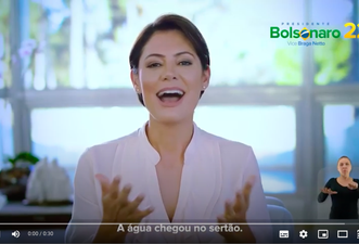 Em anúncio no YouTube direcionado a mulheres, Michelle Bolsonaro exagera sobre papel do governo na transposição
