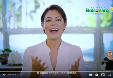 Em anúncio no YouTube direcionado a mulheres, Michelle Bolsonaro exagera sobre papel do governo na transposição