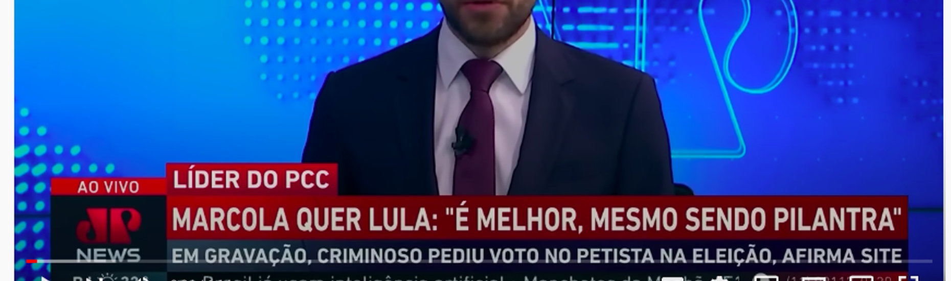 Vídeos da Jovem Pan sobre Lula e Marcola somavam 1,7 mi de visualizações antes de serem excluídos do YouTube