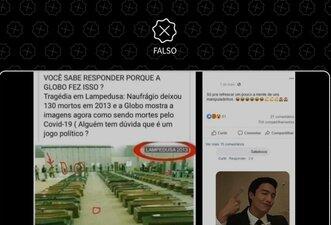 É falso que Globo exibiu foto de caixões tirada em 2013 como se fossem de vítimas da Covid-19