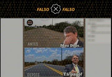 Postagens enganam ao atribuir obra do governo alagoano ao ministro Tarcísio Freitas