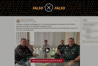 É falso que Helder Barbalho proibiu manifestações no Pará no 7 de Setembro