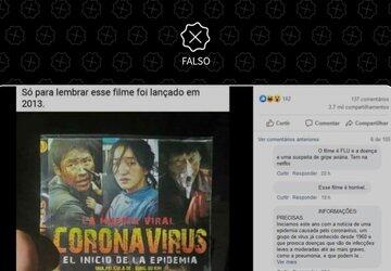 É falso que filme chamado ‘Coronavírus’ foi lançado na China em 2013