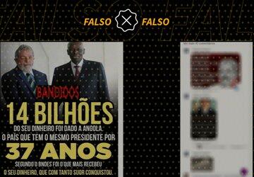 É falso que PT doou R$ 14 bilhões do BNDES para governo de Angola