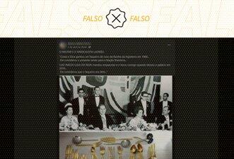 É falso que Lula se apossou de faqueiro dado por Elizabeth 2ª a Costa e Silva