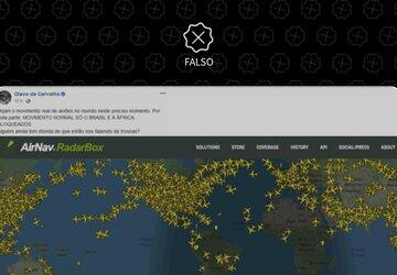 É falso que pandemia de Covid-19 só reduziu tráfego aéreo no Brasil e no continente africano