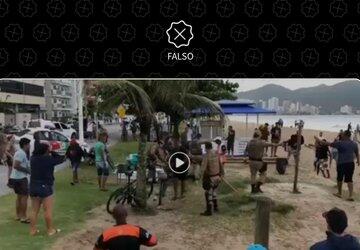 Vídeo que mostra ação da PM em praia é antigo e sem relação com isolamento social
