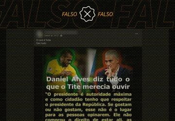 Fala de Daniel Alves sobre Bolsonaro é antiga e sem relação com a Copa América de 2021