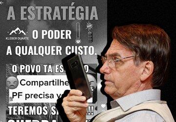 Mensagem de guerra civil enviada por Bolsonaro viralizou semanas antes nas redes