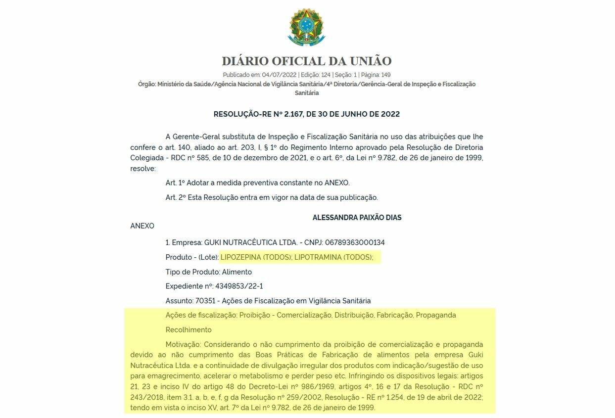 Anvisa manda recolher falsos emagrecedores promovidos por rede de desinformação