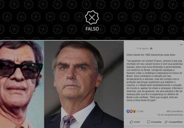 É falso que Chico Xavier previu a chegada de Bolsonaro à Presidência
