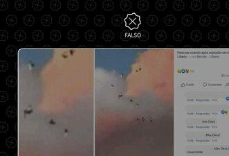 Foto não mostra pessoas arremessadas por explosão no Líbano