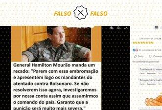 Não é de Mourão fala sobre investigação de mandantes da facada em Bolsonaro