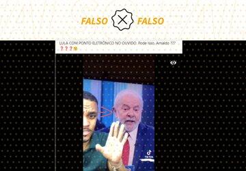 Lula não usou ponto eletrônico no ouvido no debate da Globo