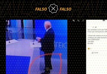 É falso que Lula usava tornozeleira eletrônica no debate da Globo