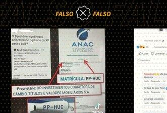 Avião usado por Lula em 2019 não pertencia à XP Investimentos