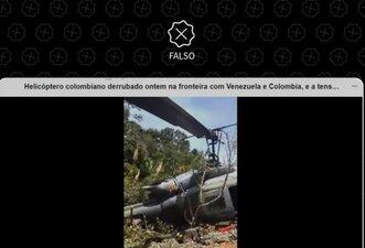 É falso que helicóptero colombiano foi abatido na fronteira com a Venezuela