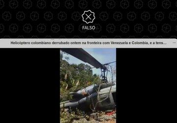 É falso que helicóptero colombiano foi abatido na fronteira com a Venezuela