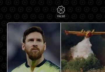 É falso que Messi contratou aviões para combater queimadas na Amazônia