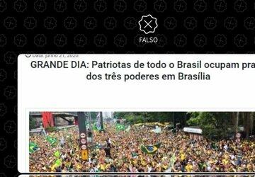 Foto de ato pró-Bolsonaro em 2018 circula como se fosse de manifestação recente