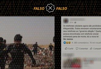 É falso que vídeo mostra destruição de celulares confiscados pelo Talibã no Afeganistão