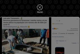 Imagens de caixões vazios não mostram fraude no número de casos da Covid-19