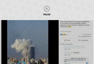 Vídeo não mostra míssil ou drone em direção ao porto de Beirute antes da explosão