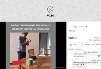 Haddad não celebrou aniversário com amigos durante a pandemia; foto é de 2018