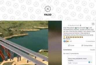 Vídeo mostra projeto de ponte na Espanha, não sobre o rio Xingu