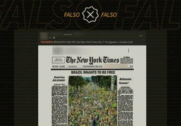 Capa do New York Times que exalta manifestações por Bolsonaro é montagem