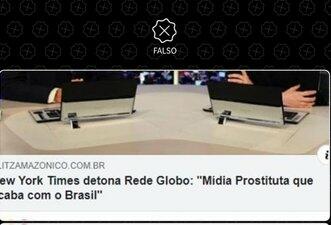 ‘The New York Times’ não publicou artigo dizendo que TV Globo ‘acaba com o Brasil’