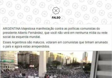 Vídeo de ato pró-Macri em 2019 circula como se fosse de protesto recente contra Fernández na Argentina